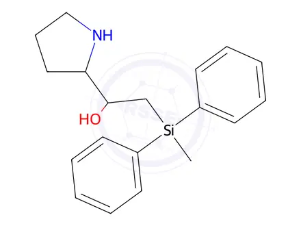 Chemical structure of (S)-2-(methyldiphenylsilyl)-1-((S)-pyrrolidin-2-yl)ethanol