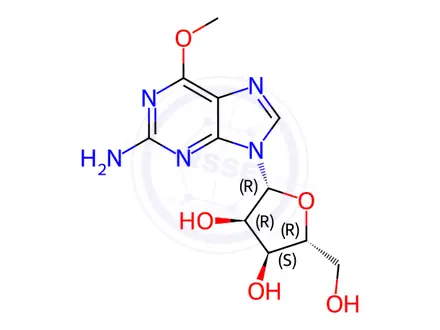 Chemical structure of 6-O-Methyl Guanosine