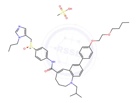Chemical structure of CEnicriviroc Mesylate