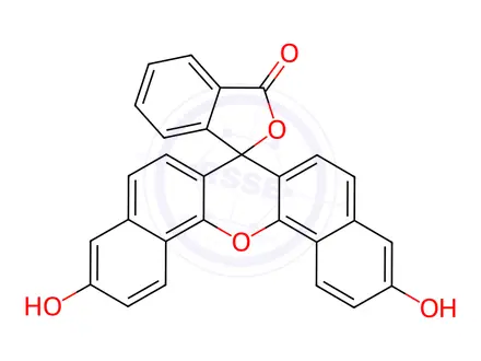 Chemical structure of Naphthofluorescein
