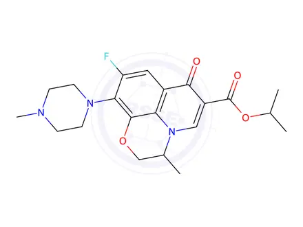 Chemical structure of Ofloxacin Isopropyl Ester