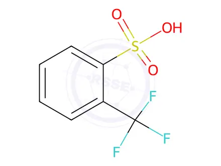Chemical structure of Benzenesulfonic acid, 2-(trifluoromethyl)-