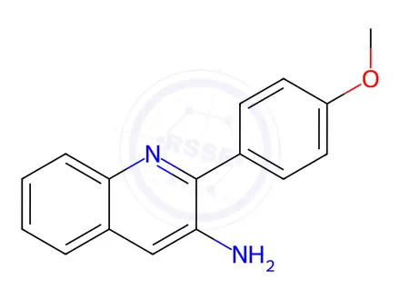 Chemical structure of 2-(4-Methoxyphenyl)quinolin-3-amine