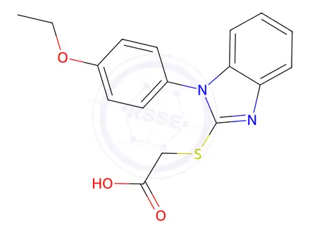 Chemical structure of 2-{[1-(4-ethoxyphenyl)-1h-1,3-benzodiazol-2-yl]sulfanyl}acetic acid