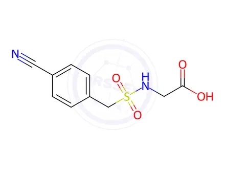Chemical structure of 2-[(4-Cyanophenyl)methanesulfonamido]acetic acid
