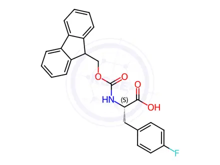 Chemical structure of Fmoc-p-fluoro-Phe-OH