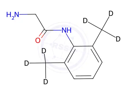 Chemical structure of Glycinexylidide-d6