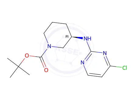 Chemical structure of (R)-tert-Butyl 3-((4-chloropyrimidin-2-yl)amino)piperidine-1-carboxylate