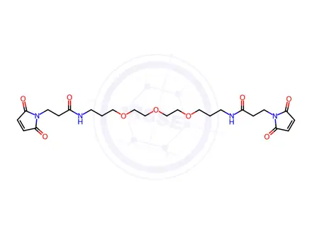 Chemical structure of N,N'-(((Oxybis(ethane-2,1-diyl))bis(oxy))bis(propane-3,1-diyl))bis(3-(2,5-dioxo-2,5-dihydro-1H-pyrrol-1-yl)propanamide)