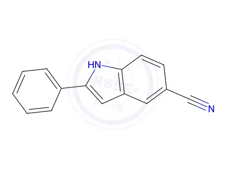 Chemical structure of 2-Phenyl-1H-indole-5-carbonitrile