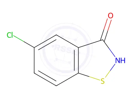 Chemical structure of 5-Chloro-1,2-benzisothiazol-3(2H)-one