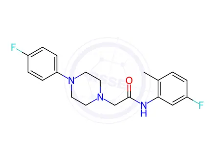Chemical structure of N-(5-fluoro-2-methylphenyl)-2-(4-(4-fluorophenyl)piperazin-1-yl)acetamide