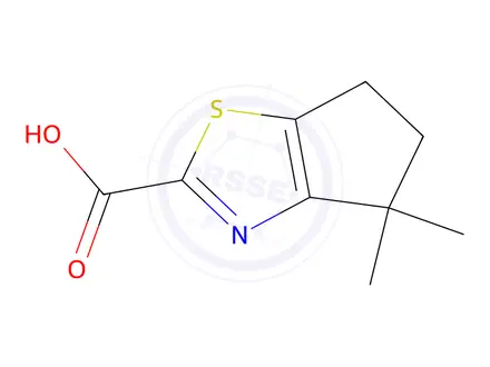 Chemical structure of 4,4-Dimethyl-5,6-dihydro-4h-cyclopenta[d]thiazole-2-carboxylic acid