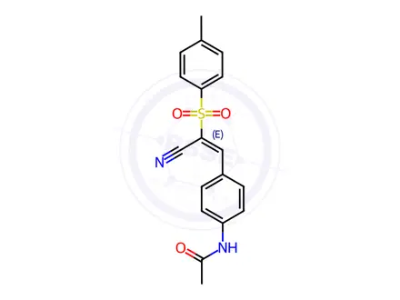Chemical structure of n-(4-(2-Cyano-2-tosylvinyl)phenyl)acetamide