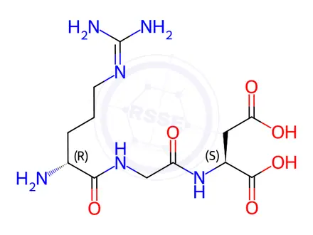 Chemical structure of (S)-2-(2-((R)-2-Amino-5-guanidinopentanamido)acetamido)succinic acid