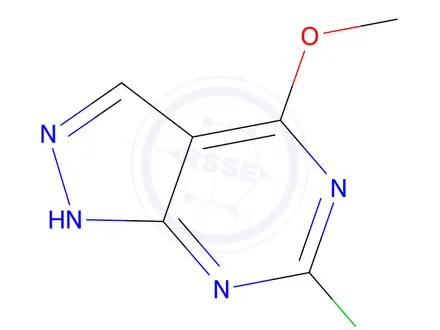 Chemical structure of 6-Chloro-4-methoxy-1H-pyrazolo[3,4-d]pyrimidine