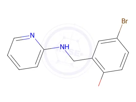 Chemical structure of 4-Bromo-2-[(2-pyridinylamino)methyl]phenol