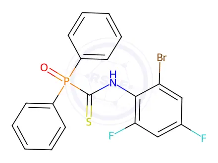 Chemical structure of N-(2-Bromo-4,6-difluorophenyl)-1-(diphenylphosphoryl)methanethioamide