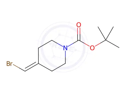 Chemical structure of 1-Boc-4-(Bromomethylene)piperidine