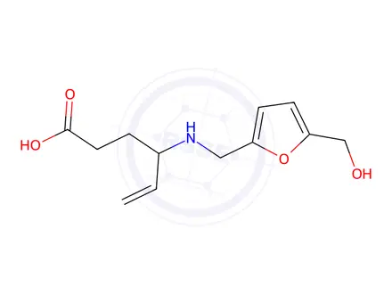 Chemical structure of 4-(((5-(hydroxymethyl)furan-2-yl)methyl)amino)hex-5-enoic acid