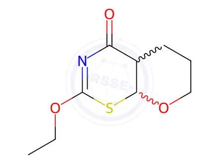Chemical structure of 4H,5H-Pyrano[3,2-e]-1,3-thiazin-4-one,2-ethoxy-4a,6,7,8a-tetrahydro-(9CI)