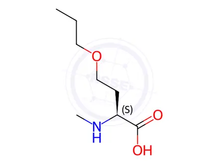 Chemical structure of N-methyl-O-propyl-L-homoserine