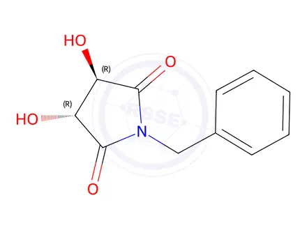 Chemical structure of (3S,4S)-(-)-1-Benzyl-3,4-Dihydroxypyrrolidin-2,5-Dione