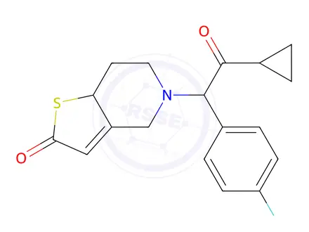 Chemical structure of P-Fluoro Prasugrel Thiolactone
