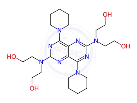 Chemical structure of Dipyridamole