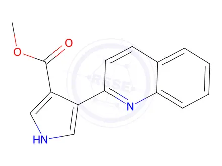 Chemical structure of Methyl 4-(quinolin-2-yl)-1H-pyrrole-3-carboxylate