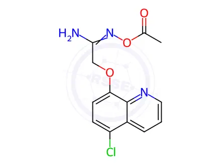 Chemical structure of N-Acetoxy-2-((5-chloroquinolin-8-yl)oxy)acetimidamide