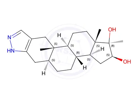 Chemical structure of 13C,2H3-16 hydroxy-Stanozolol
