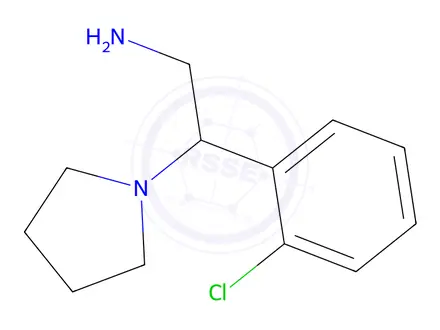 Chemical structure of 2-(2-chlorophenyl)-2-(pyrrolidin-1-yl)ethan-1-amine