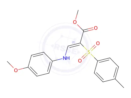 Chemical structure of Methyl (2Z)-3-[(4-methoxyphenyl)amino]-2-(4-methylbenzenesulfonyl)prop-2-enoate