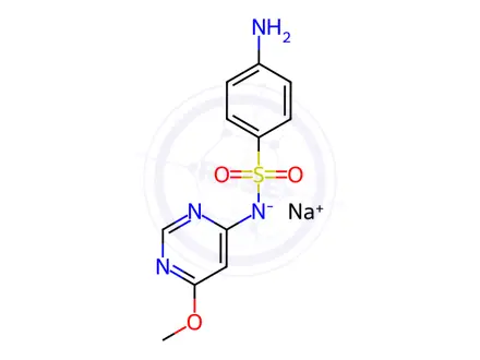 Chemical structure of Sulfamonomethoxine sodium