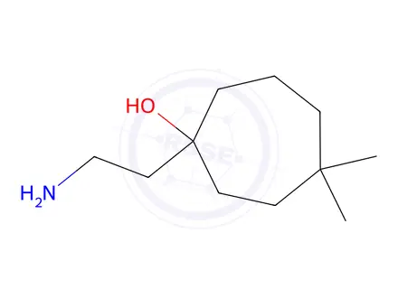 Chemical structure of 1-(2-Aminoethyl)-4,4-dimethylcycloheptan-1-ol