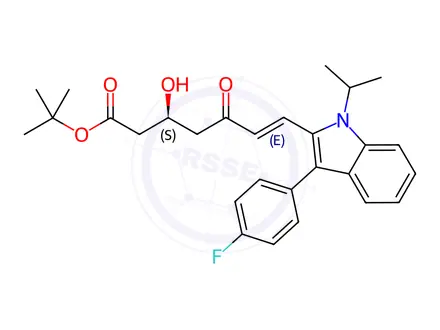 Chemical structure of Fluvastatin Sodium Impurity 14