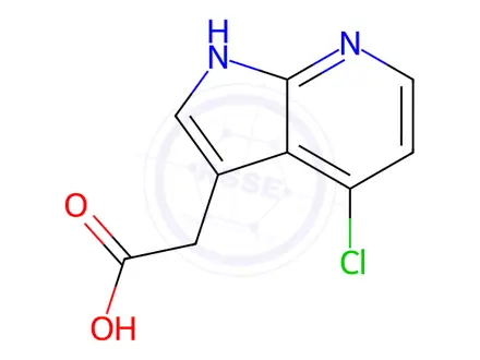 Chemical structure of 2-(4-Chloro-1H-pyrrolo[2,3-B]pyridin-3-YL)acetic acid
