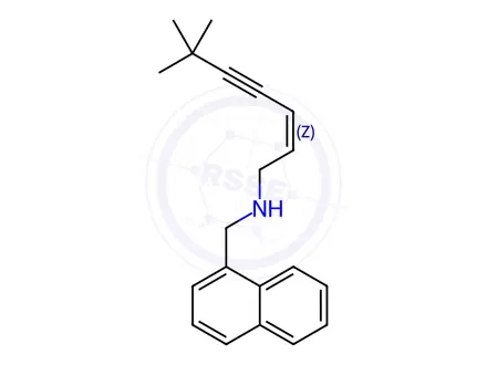 Chemical structure of Terbinafine Hydrochloride Impurity 25 (N-Desmethyl cis-Terbinafine)