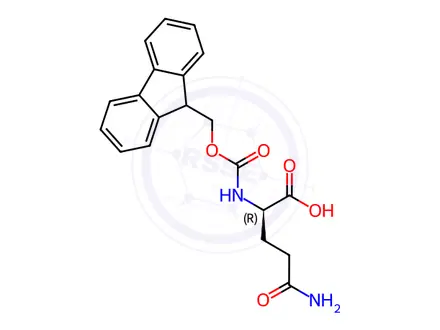 Chemical structure of Fmoc-D-glutamine
