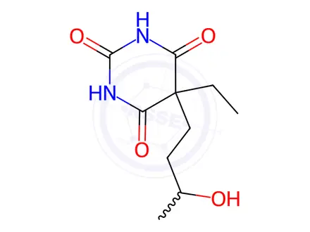 Chemical structure of 5-Ethyl-5-(3-hydroxybutyl)pyrimidine-2,4,6(1H,3H,5H)-trione