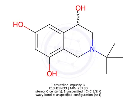 Chemical structure of Terbutaline EP Impurity B