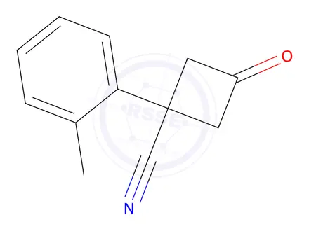Chemical structure of 3-Oxo-1-(o-tolyl)cyclobutane-1-carbonitrile