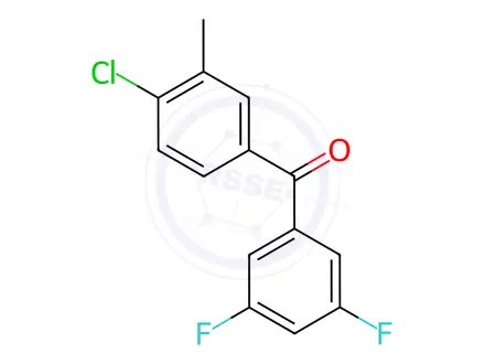 Chemical structure of (4-Chloro-3-methylphenyl)(3,5-difluorophenyl)methanone