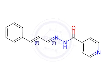Chemical structure of 1'(OR 2')-(CINNAMYLIDENE)ISONICOTINOHYDRAZIDE