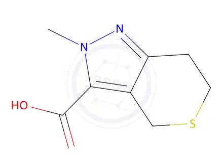 Chemical structure of 2-Methyl-2H,4H,6H,7H-thiopyrano[4,3-c]pyrazole-3-carboxylic Acid