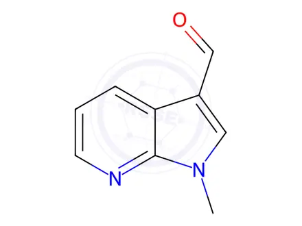 Chemical structure of 1-methyl-1H-pyrrolo[2,3-b]pyridine-3-carbaldehyde