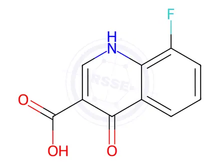 Chemical structure of 8-Fluoro-4-oxo-1,4-dihydro-3-quinolinecarboxylic acid