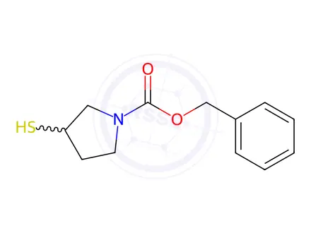 Chemical structure of Benzyl 3-mercaptopyrrolidine-1-carboxylate