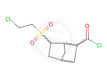 Chemical structure of 5(or 6)-[(2-chloroethyl)sulphonyl]bicyclo[2.2.1]heptane-2-carbonyl chloride